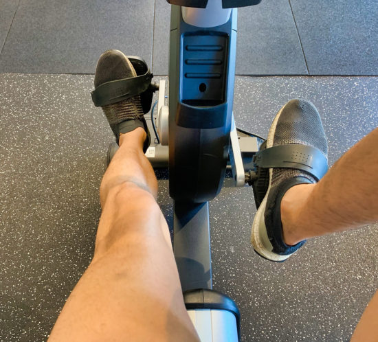 "Pedaling a Stationary Bike" by dfmobile is licensed under CC BY-NC-SA 2.0