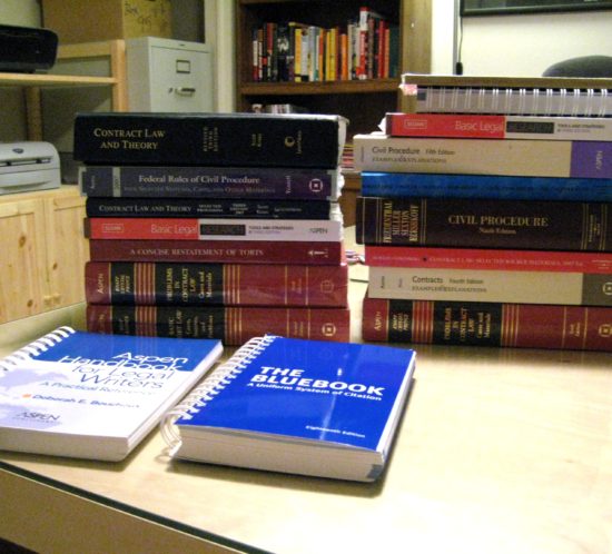 Law School Textbooks by Jesse Michael Nix via Flickr.