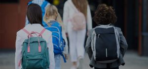 Children walking to school.