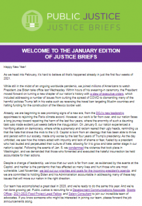 January 2021 newsletter