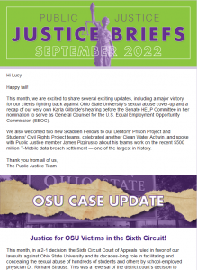 September 2022 newsletter