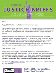 January 2023 newsletter